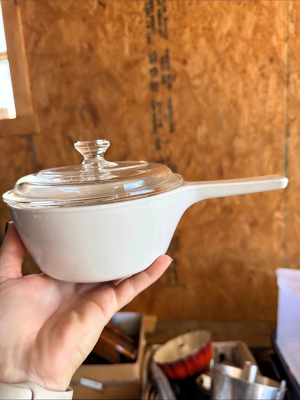 Corning Ware P-82-B White Covered Saucepan